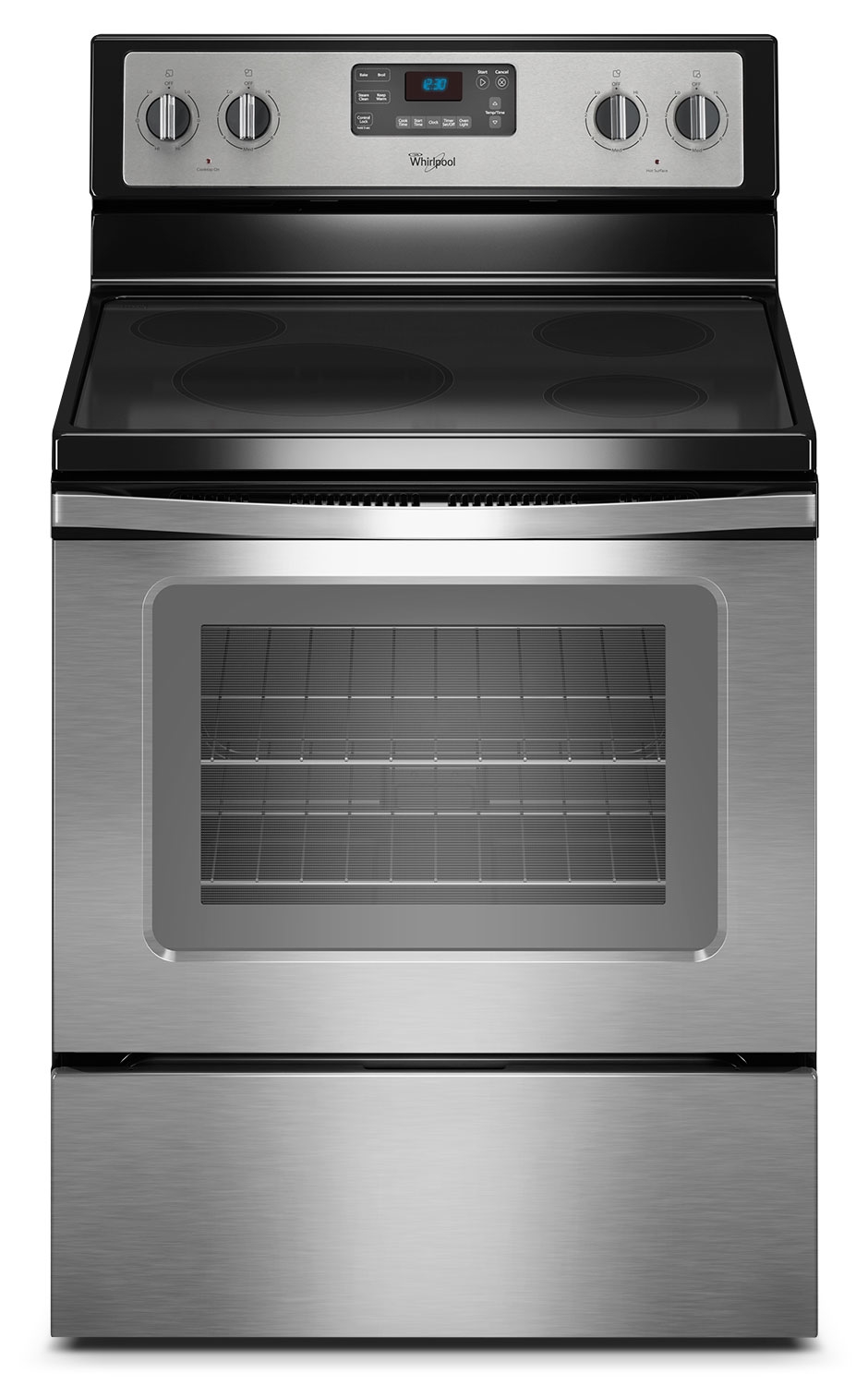 whirlpool 4.8 cu ft freestanding electric range white