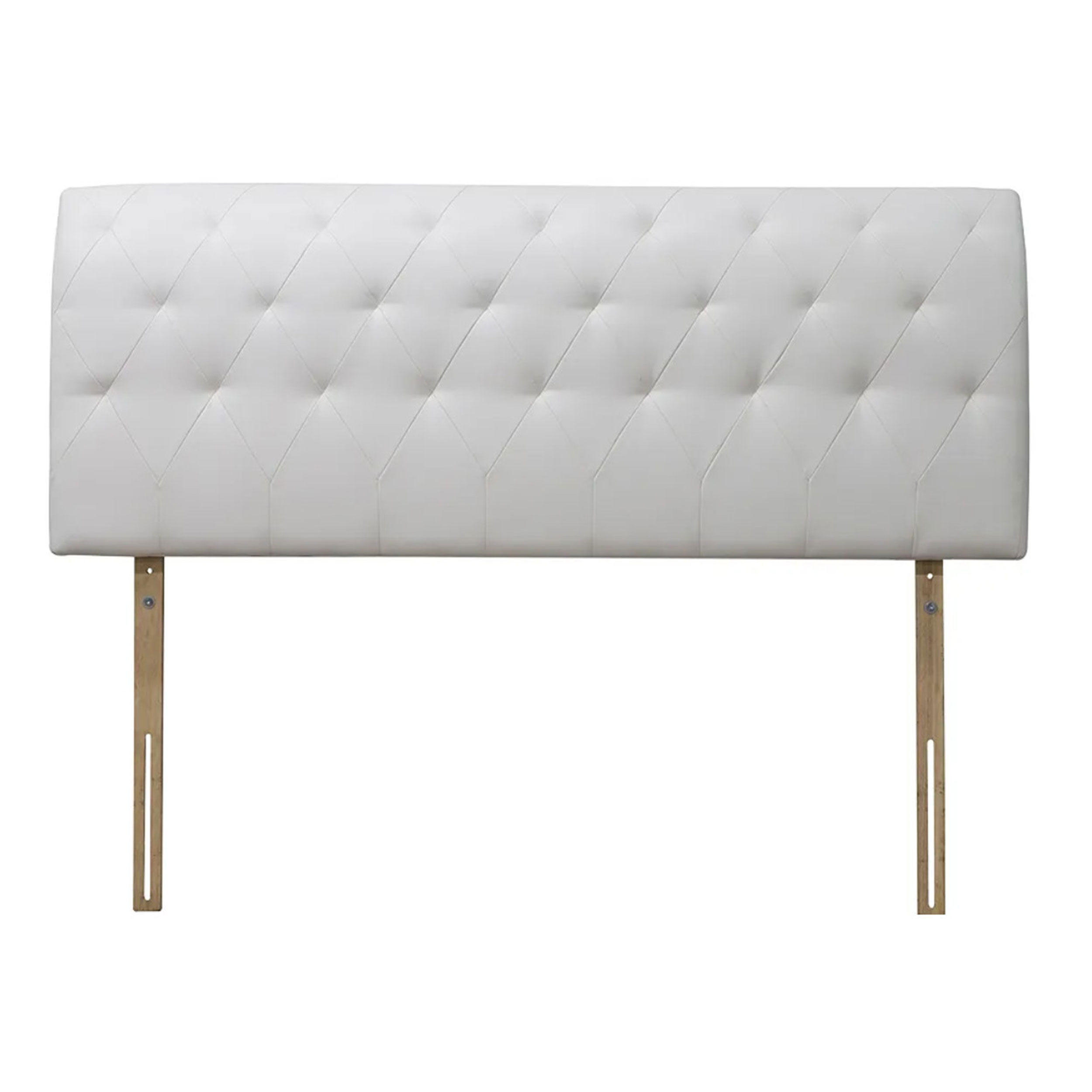 Dragor Queen Faux Leather Sleigh Headboard - White