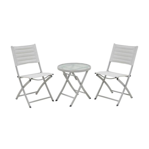 Grey Foldable Bistro Set - Image 2