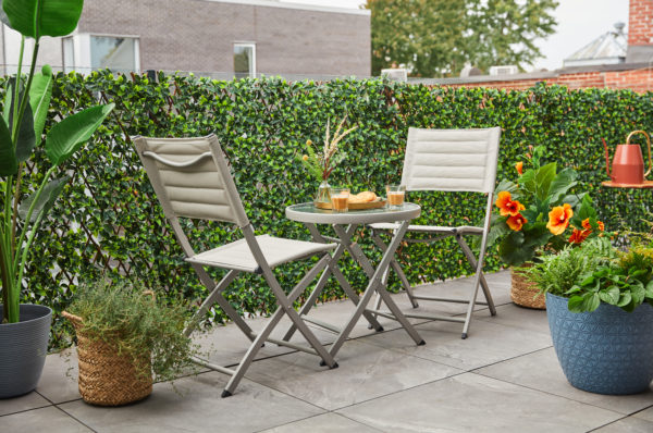Grey Foldable Bistro Set