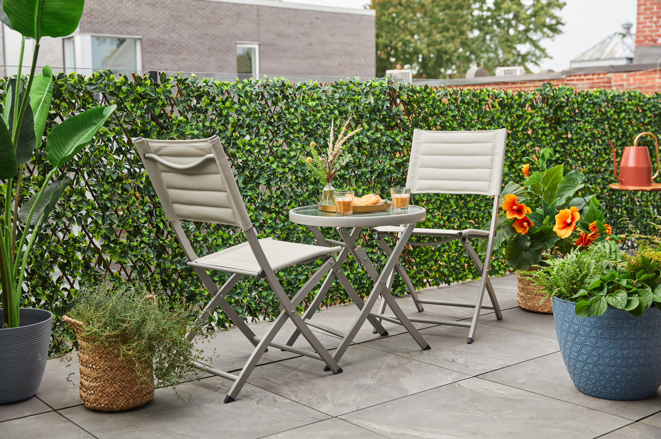 Grey Foldable Bistro Set