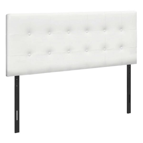 White Faux Leather Queen HB