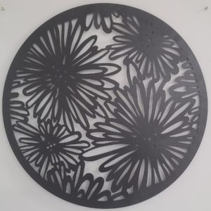 Round Metal Dahlia 24x24