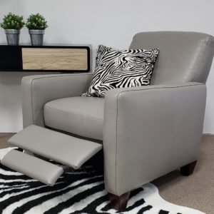 Natuzzi Grey Leather Recliner