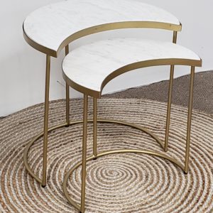 Crescent Moon Nesting Tables x2