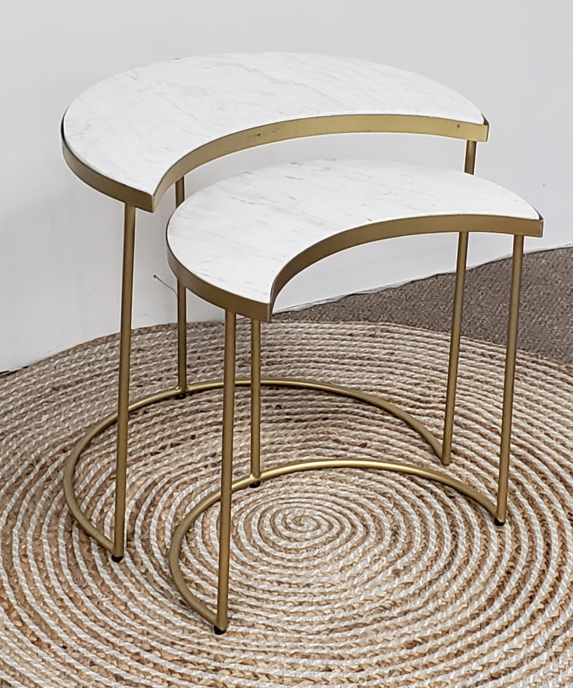 Crescent Moon Nesting Tables x2