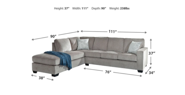 Altari 2Pc Sectional - Alloy - Image 4