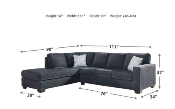 Altari 2Pc Sectional - Slate - Image 4