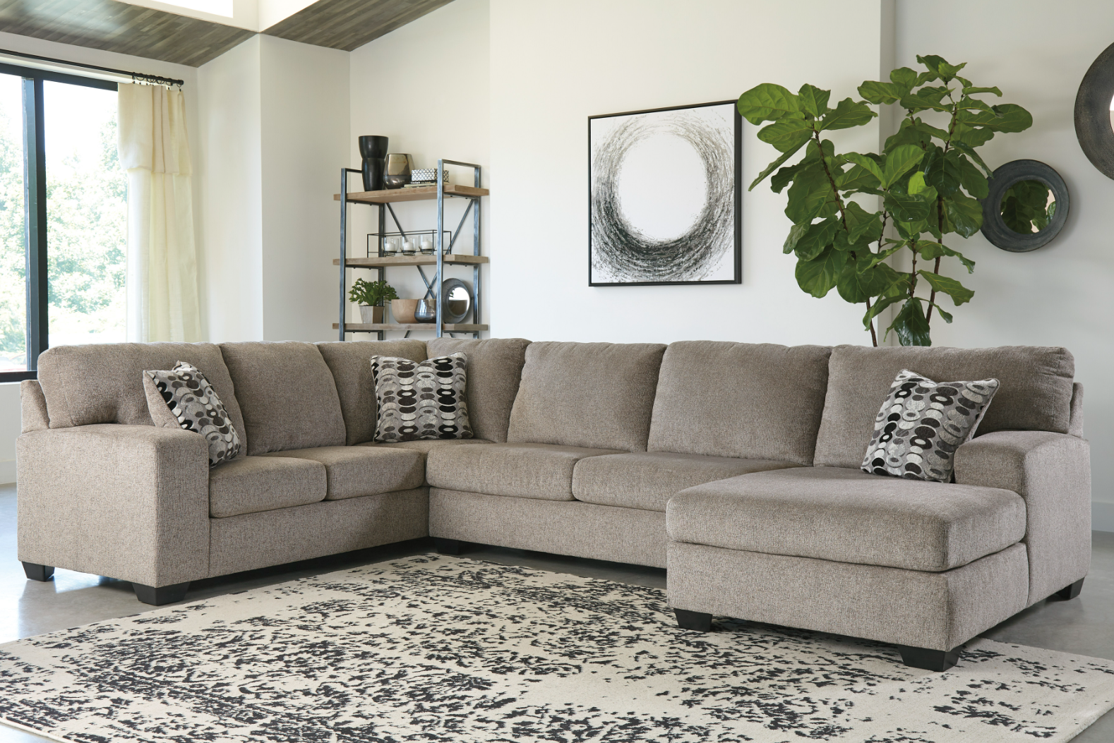 Ballinasloe 3Pc Sectional - Platinum