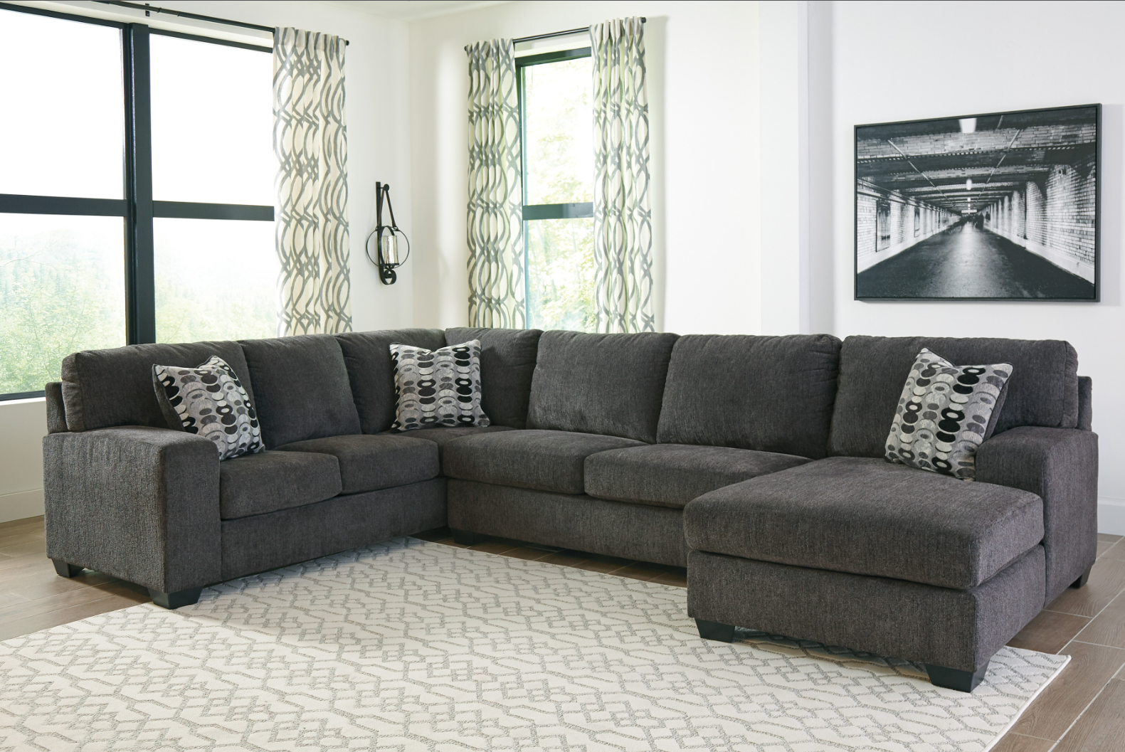 Ballinasloe 3Pc Sectional - Smoke