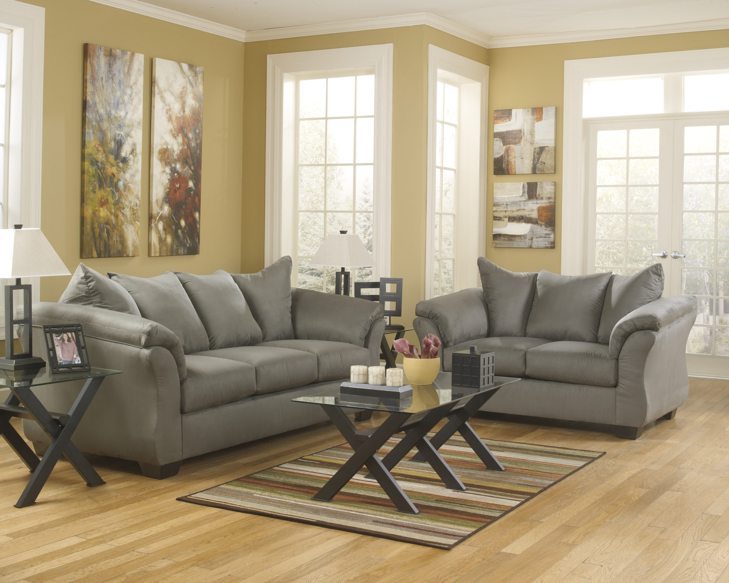 Darcy Sofa/Love - Cobblestone