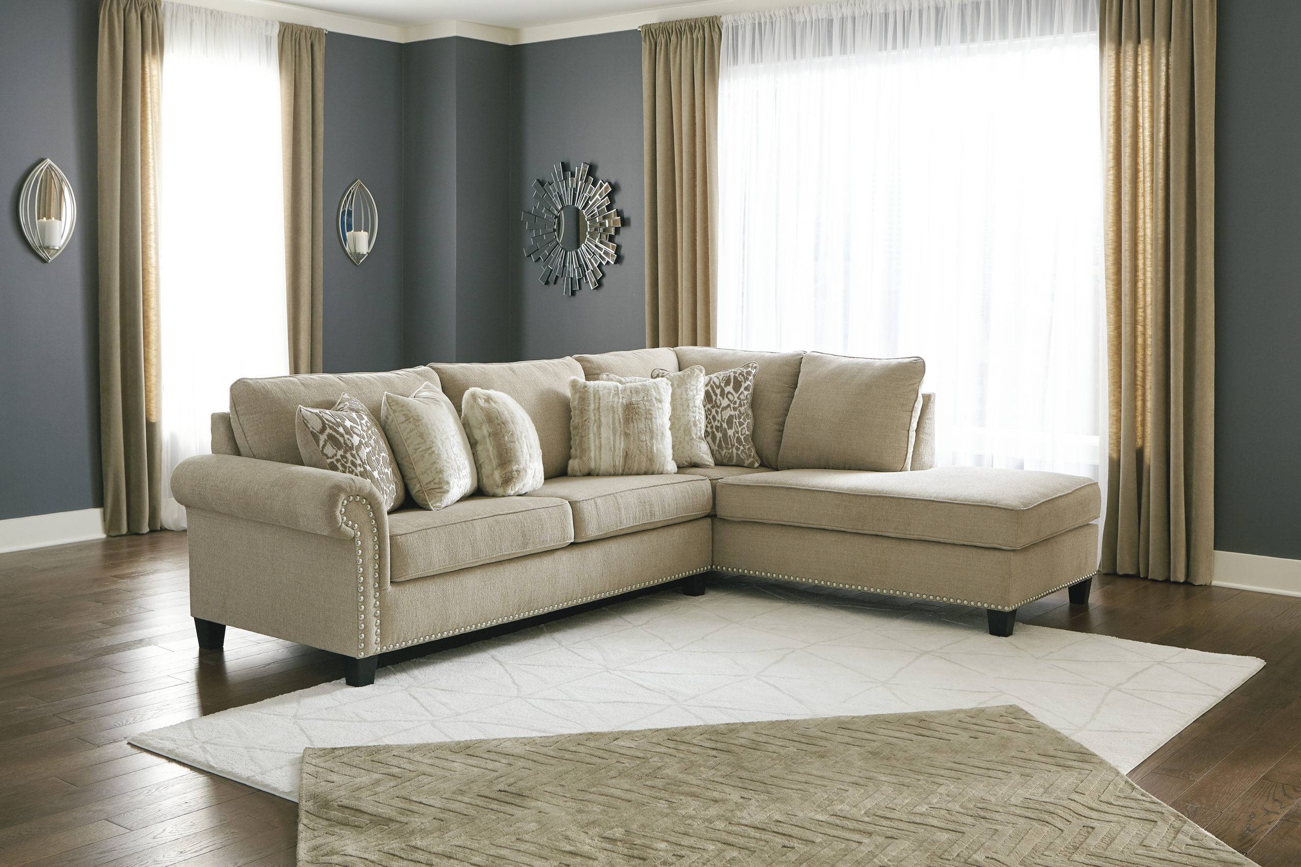 Dovemont 2PC Sectional with Chaise