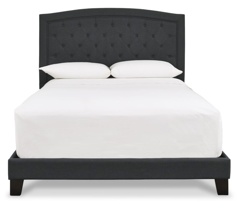Adelloni Queen Platform Bed Charcoal for Rent to Own Freedom Rent
