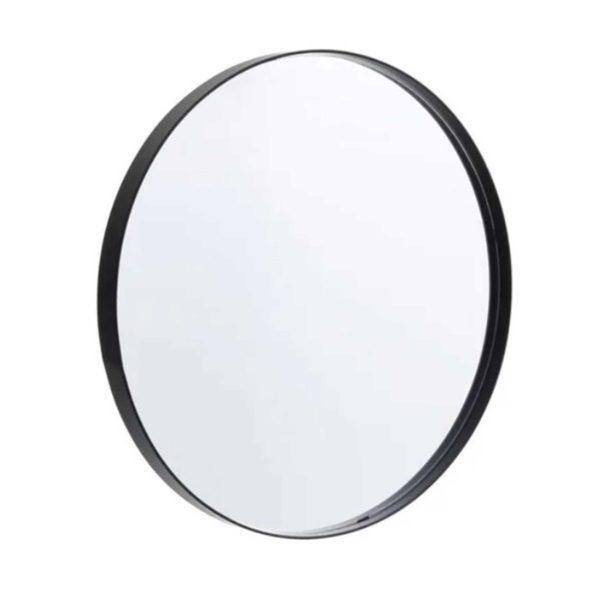 Black Recessed Mirror - 28" Round