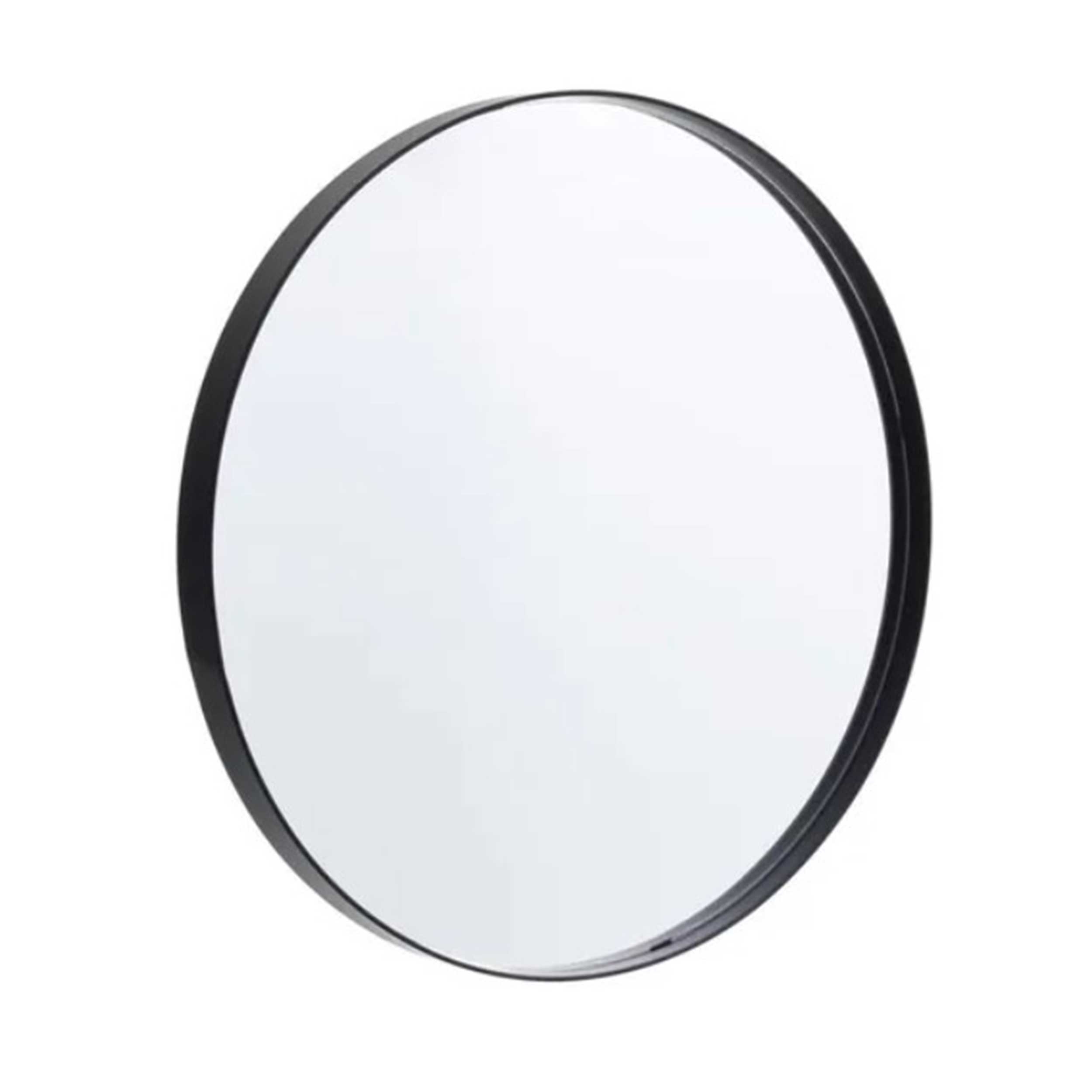 Black Recessed Mirror - 28" Round