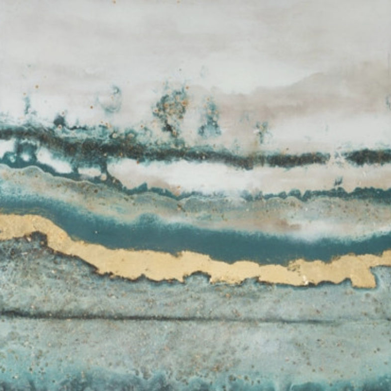 Praveen Turquoise & Gold 40x40