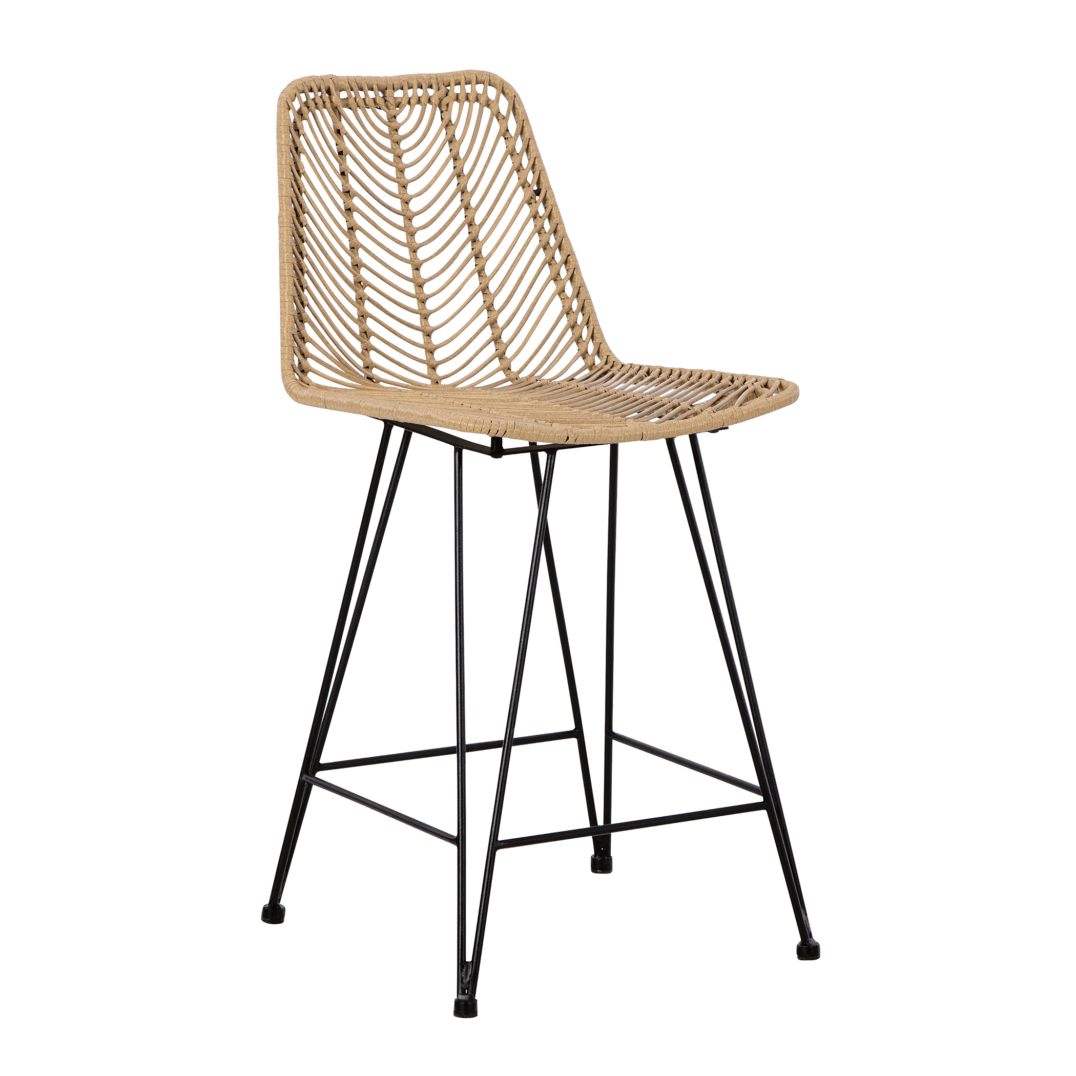 Angentree Wicker Counter Height Barstool