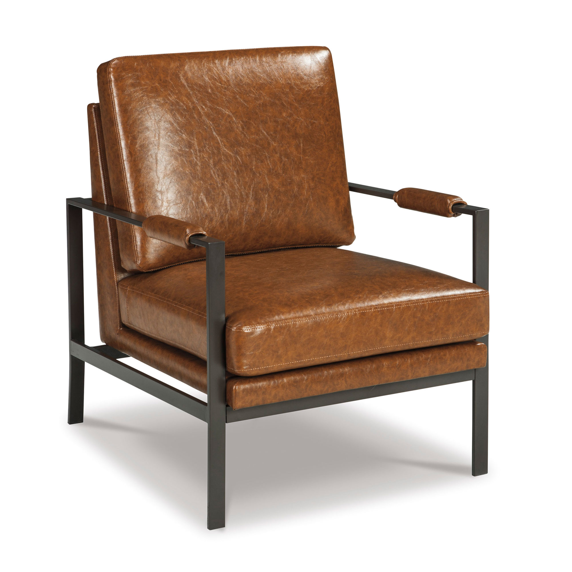 Peacemaker Faux Leather Accent Chair