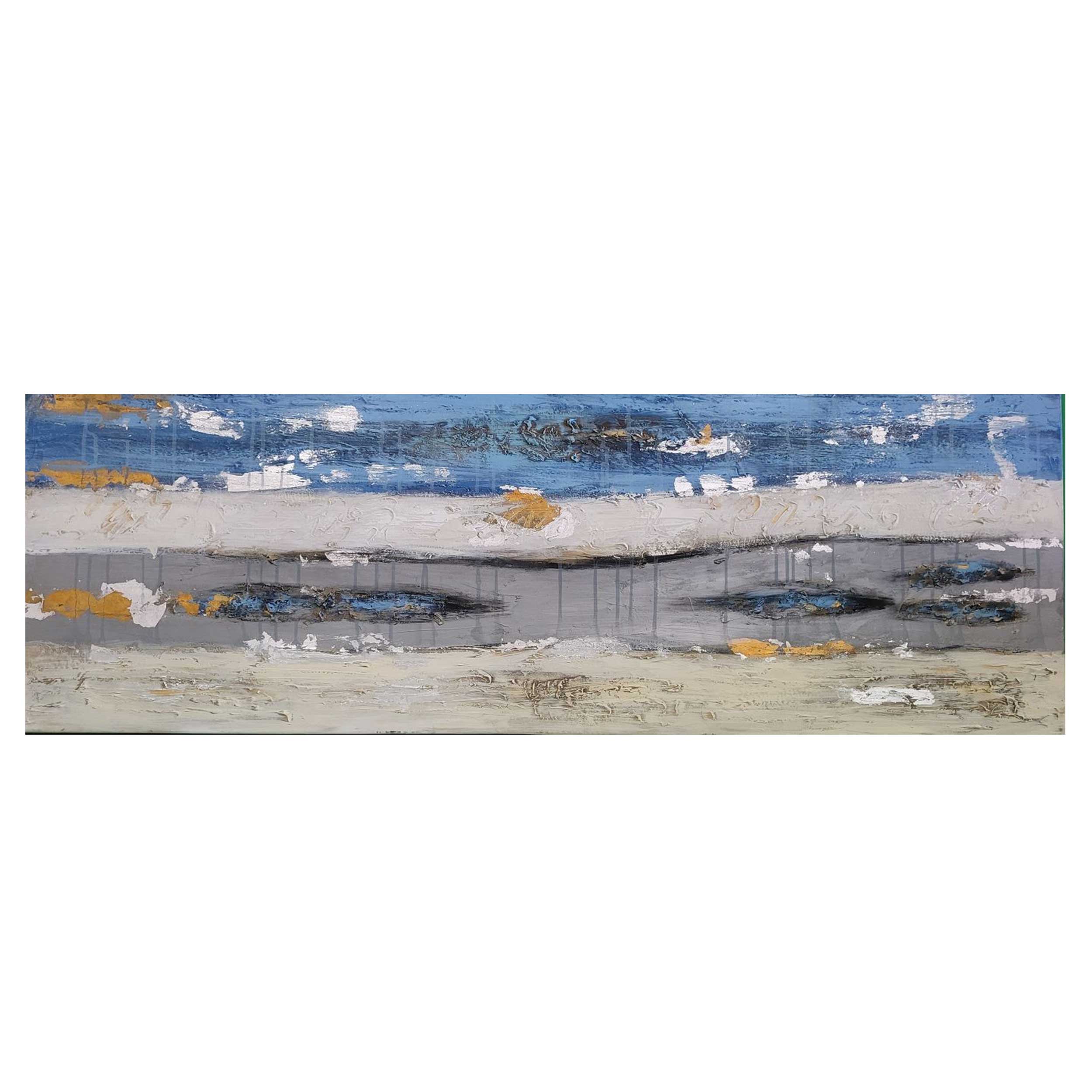 Long Blue Painting 60X20