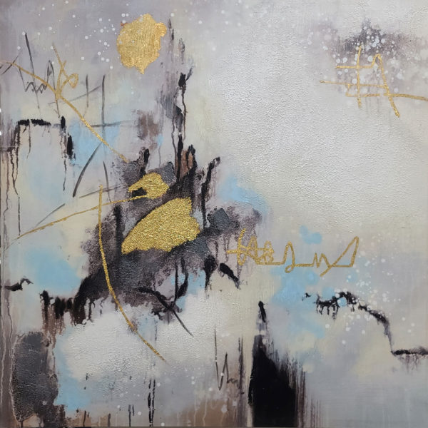Fisherman Abstract Art 36x36
