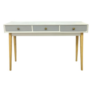 White Sofa Table 3 Gray Drawers