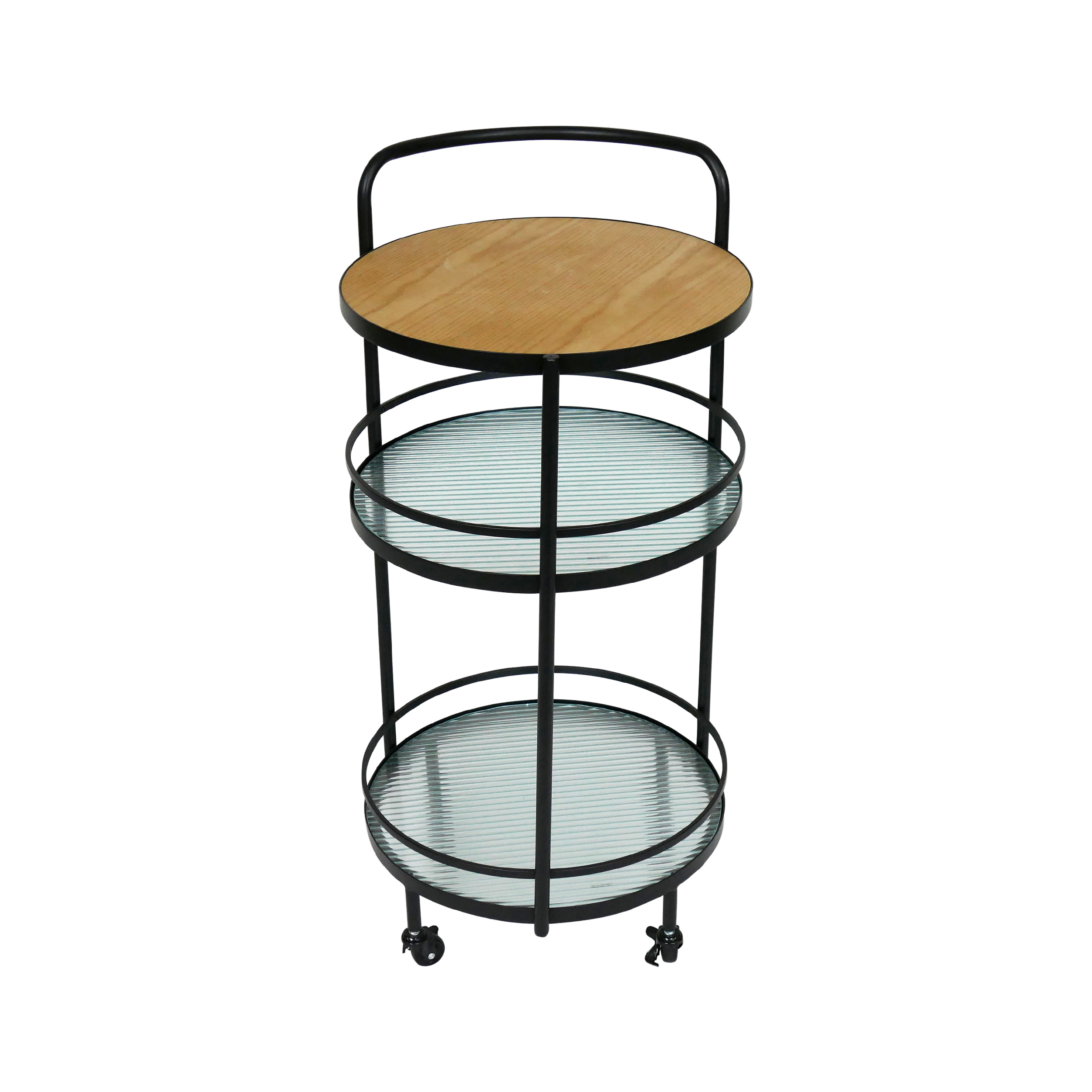 Black And Round Bar Cart
