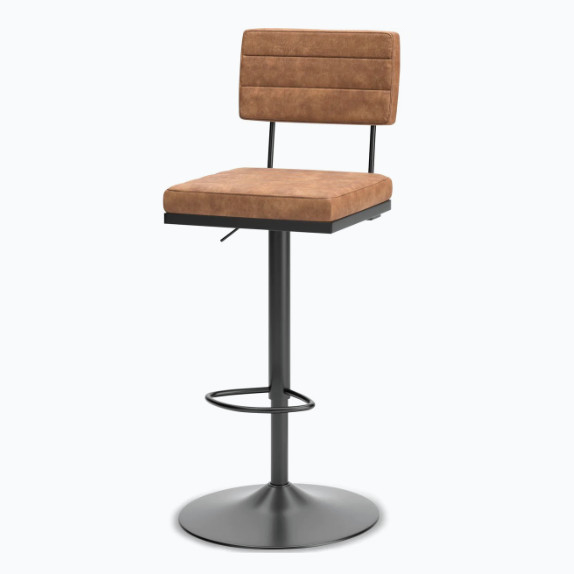 Strumford Adj Brown Barstool