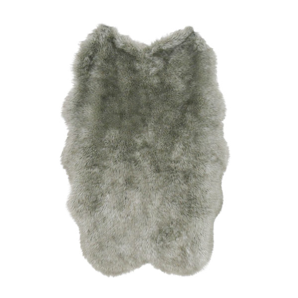 Faux Fur Grey Rug 4X6