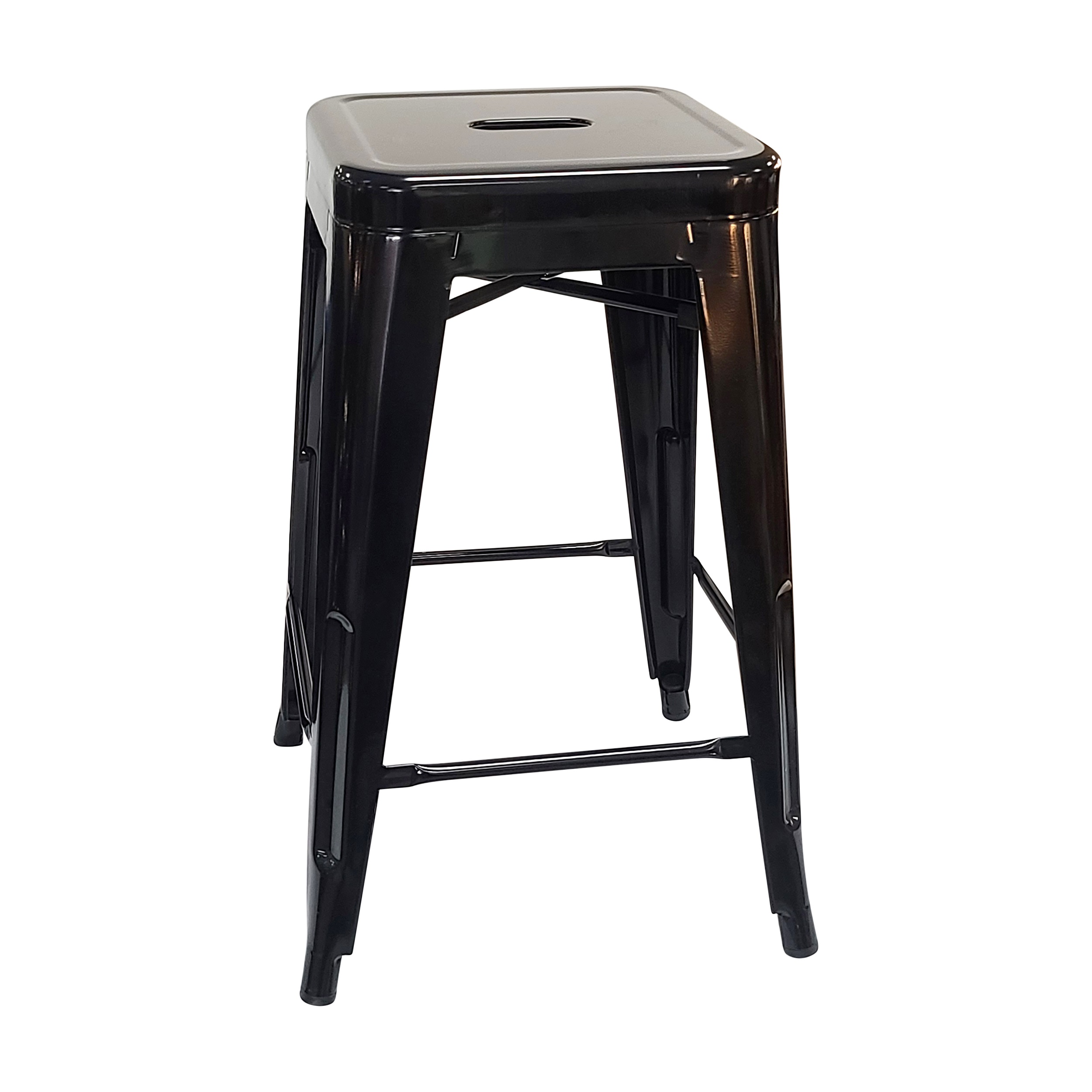 Black Metal Stacking Barstool
