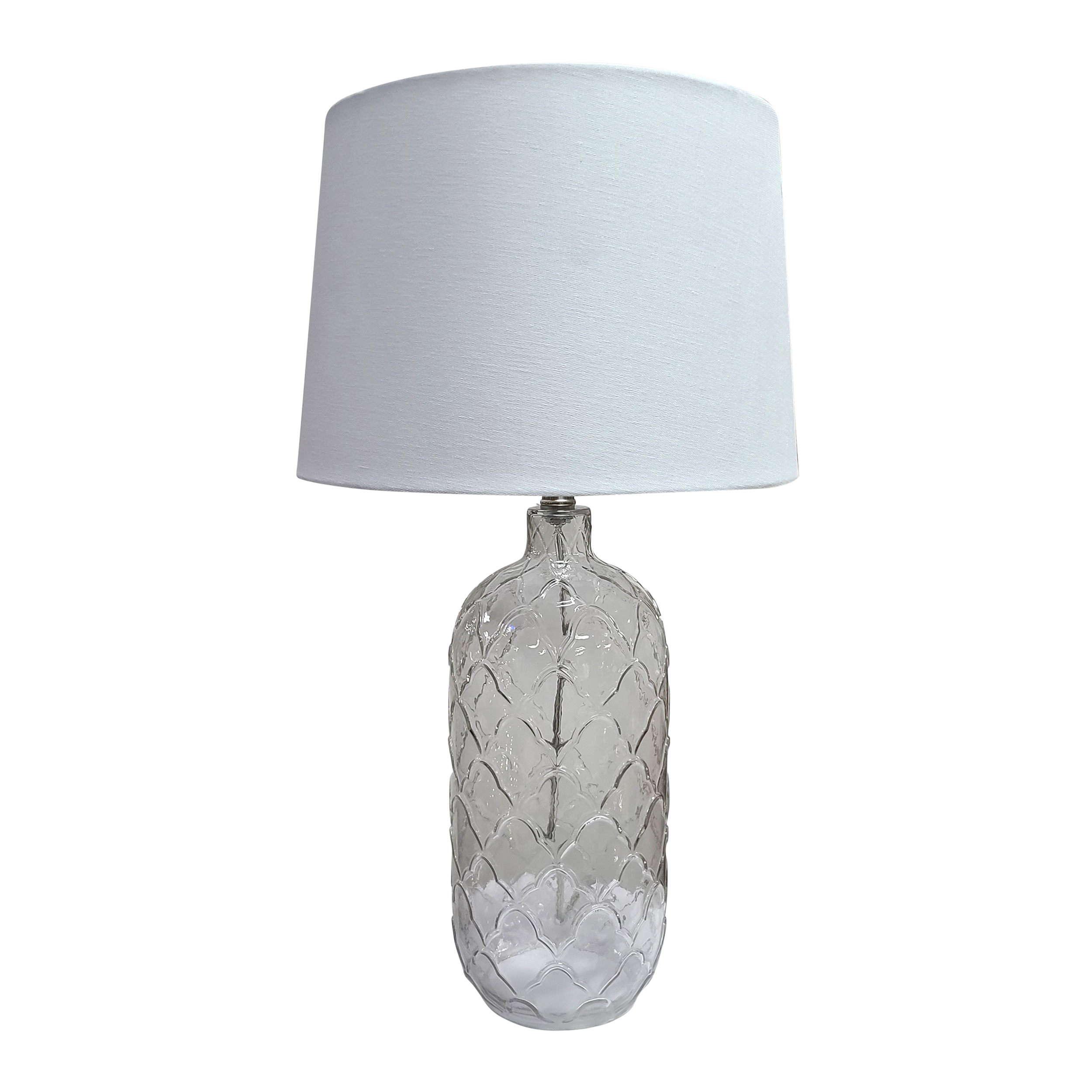 Clear Scallop Glass Lamp