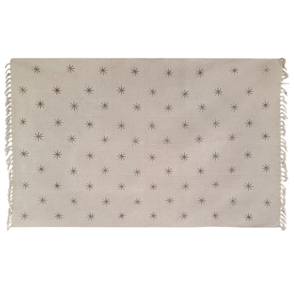 Indaba Beige Stars Rug 4x6