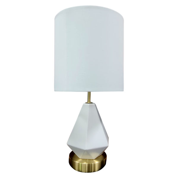 White & Gold Prizm Lamp