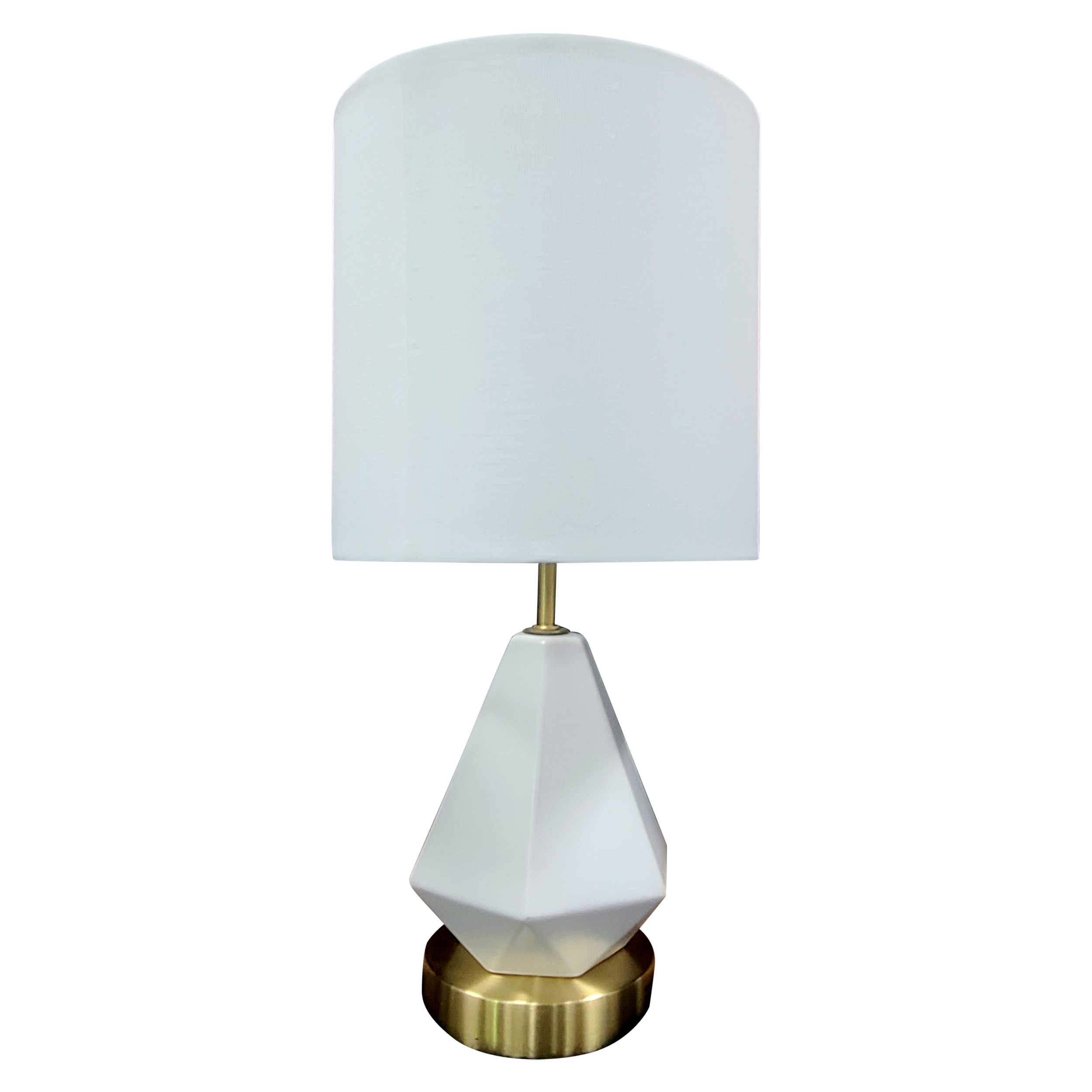 White & Gold Prizm Lamp