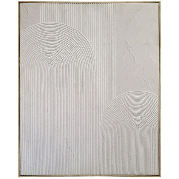 White Abstract Wall Art 24x30