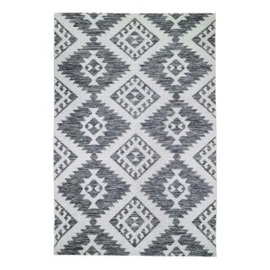 York Black/Ivory Rug 5x7