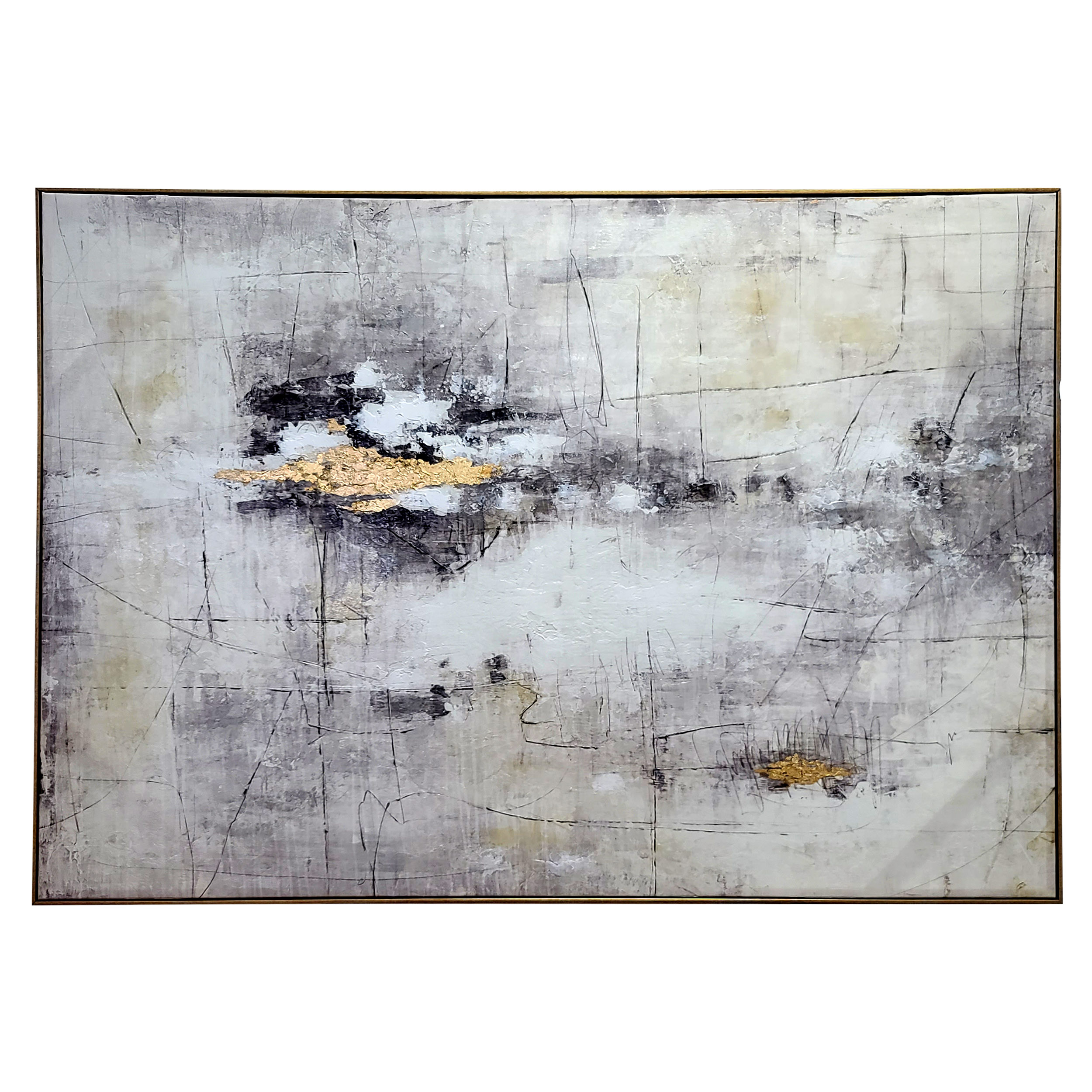 Jupiter Cream & Gold Foil Abstract 60x40