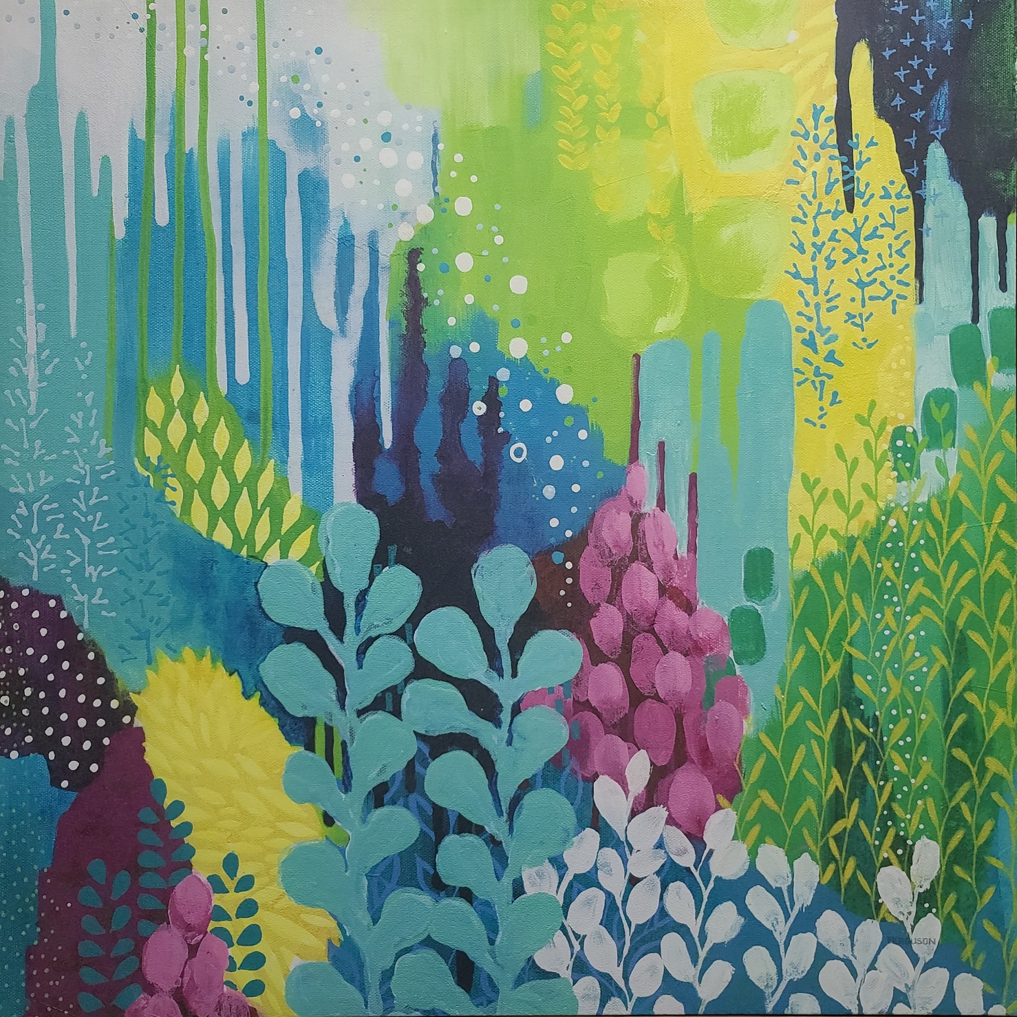 Jungle Flowers  40x40