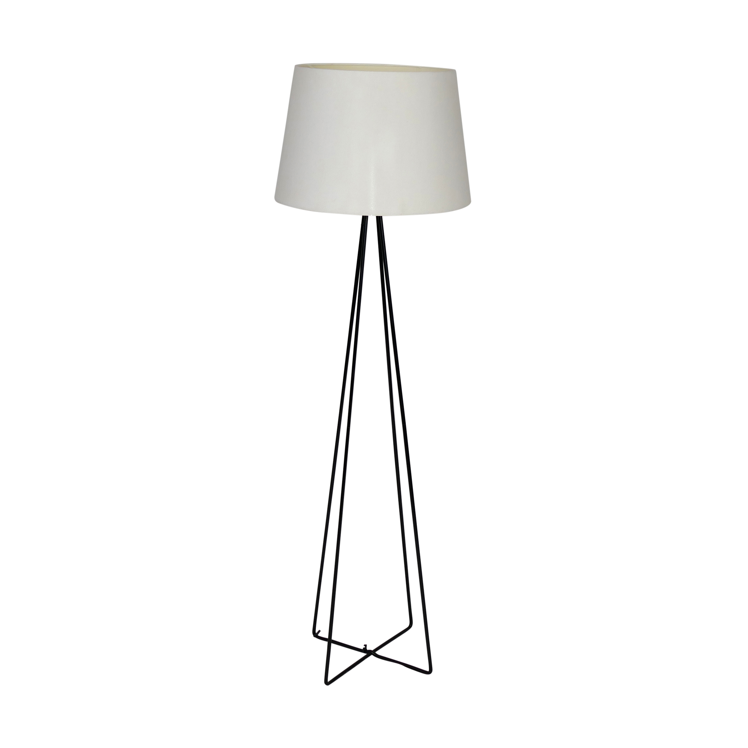Black Metal 4 Post Floor Lamp