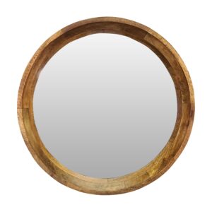 Wooden Bowl 24″ Round Mirror