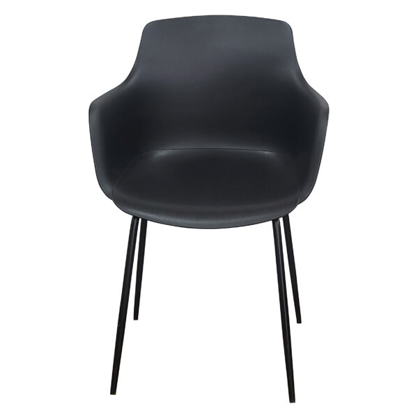 Black PVC Moulded Office Chair