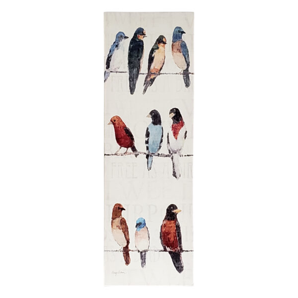 10 Birds on Wires Art 11x36