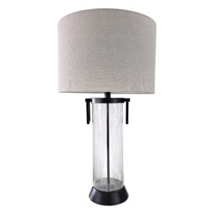 Black Handle & Glass Lamp
