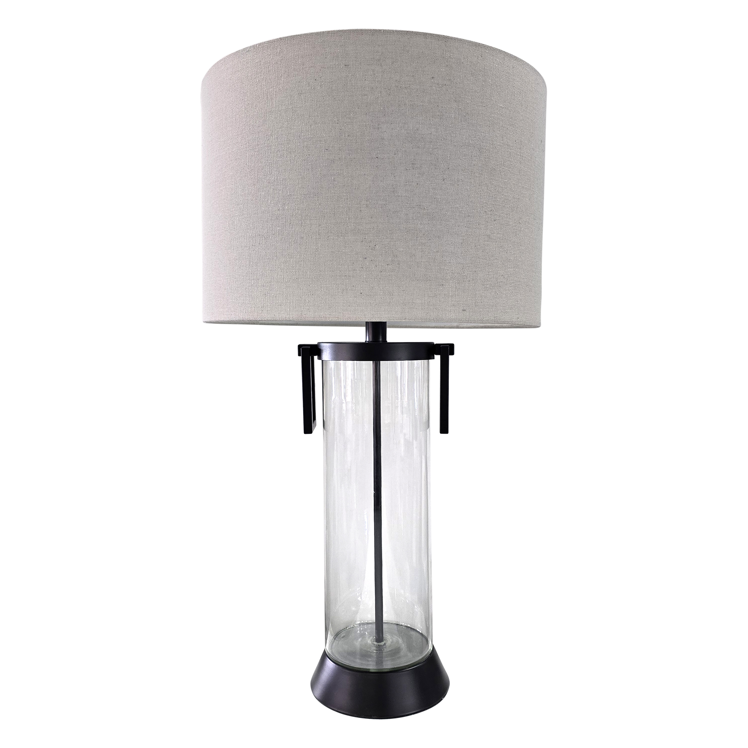 Black Handle & Glass Lamp