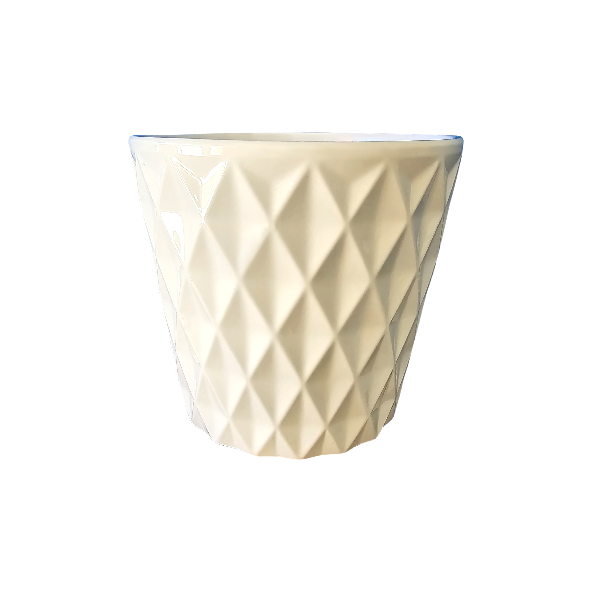 Diamond Planter - White