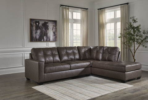 Barlin Mills 2Pc Sectional with Chaise - Umber
