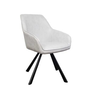 Swivel Gray Leather Chairs X4