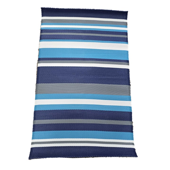 Blue/Grey Stripe Polly Outdoor rug 3x5